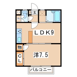 郡山駅 バス15分  桜小学校下車：停歩2分 2階の物件間取画像